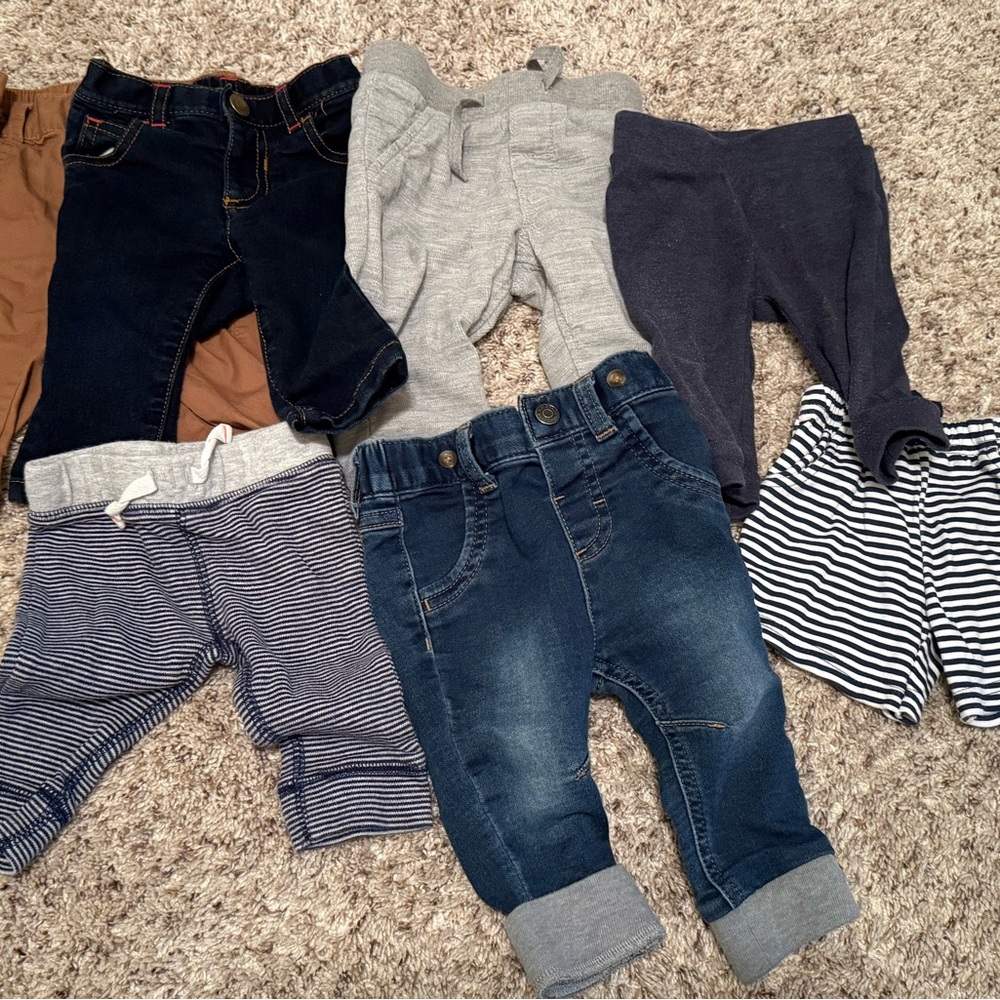 3–6M Baby Boy Pants Bundle (7) | Old Navy, Carter’s, Cat & Jack, H&M